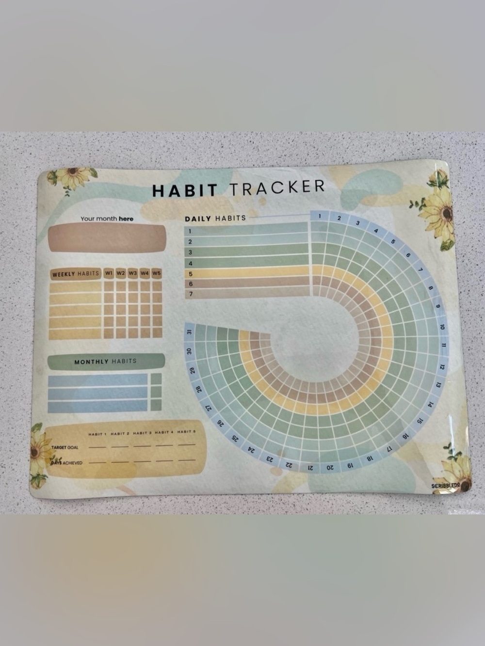 Scribbledo Magnetic Habit Tracker Planner Set